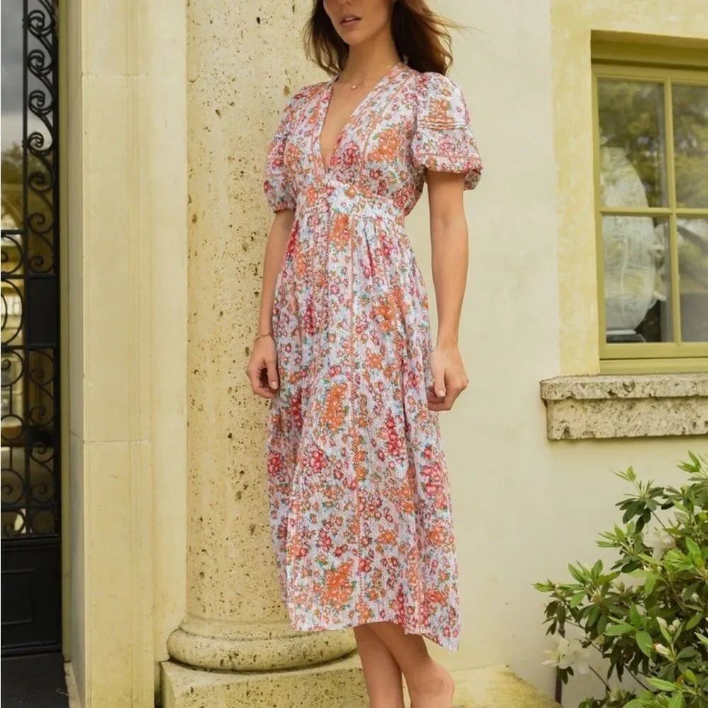 POUPETTE ST BARTH WOMEN'S REINE MIDI DRESS S